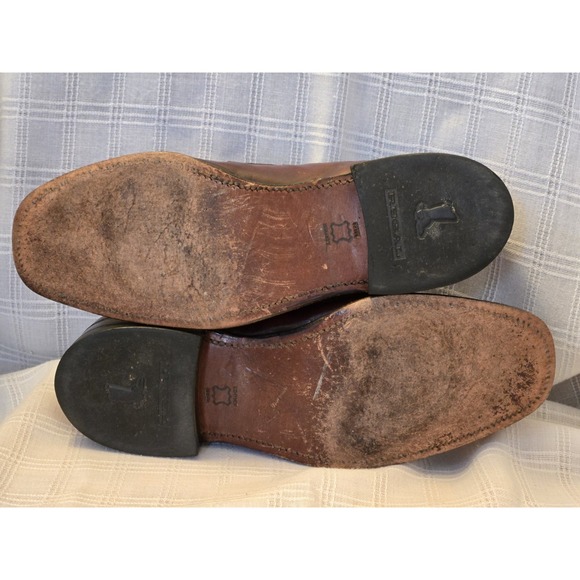 Vintage REGAL Brown Mens Loafers Size 10.5 D/B Leather Braided Detail Classic - Picture 9 of 15